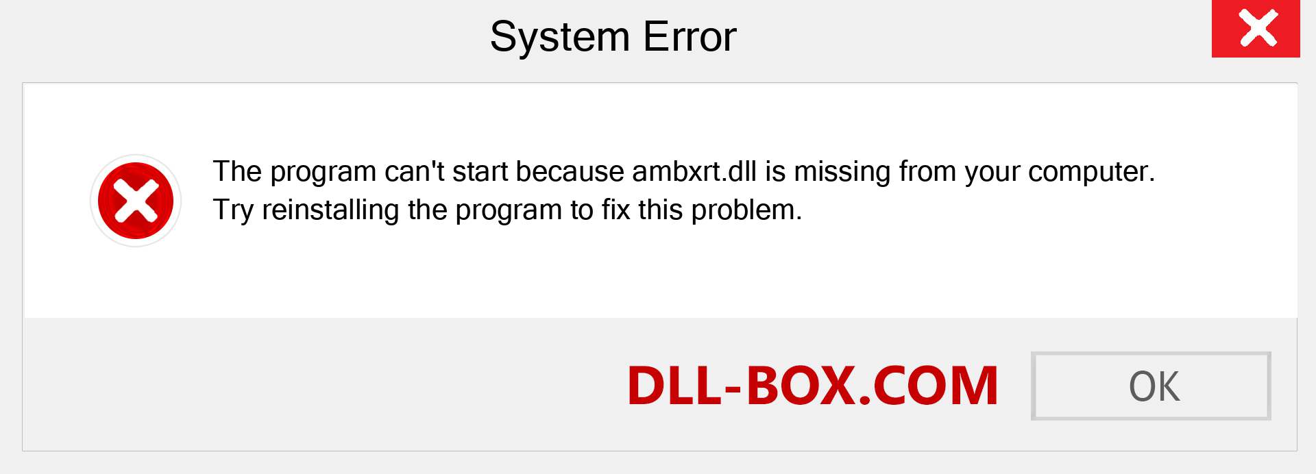  ambxrt.dll file is missing?. Download for Windows 7, 8, 10 - Fix  ambxrt dll Missing Error on Windows, photos, images